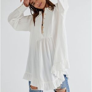 White tunic, free people new never worn